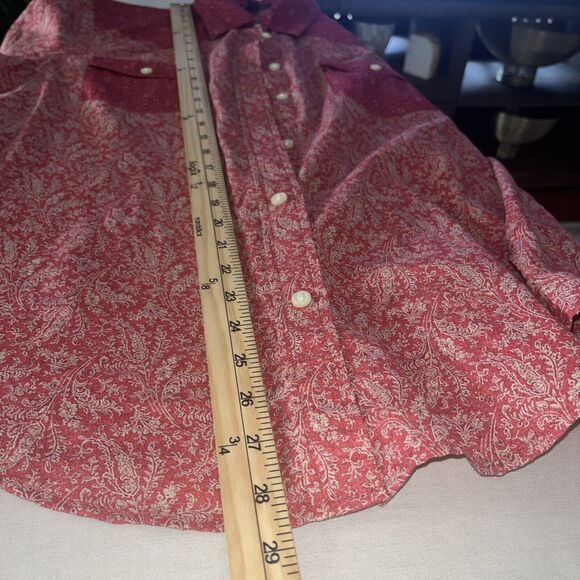 Vintage Ralph Lauren Western Red Button Shirt Top Size L - Picture 8 of 11